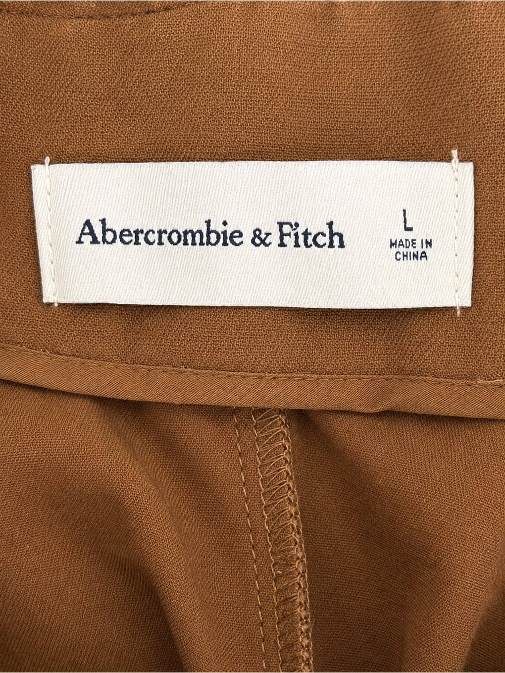 Abercrombie & Fitch Women’s Brown Wide Leg Pleated Pants Size L - Picture 4 of 6
